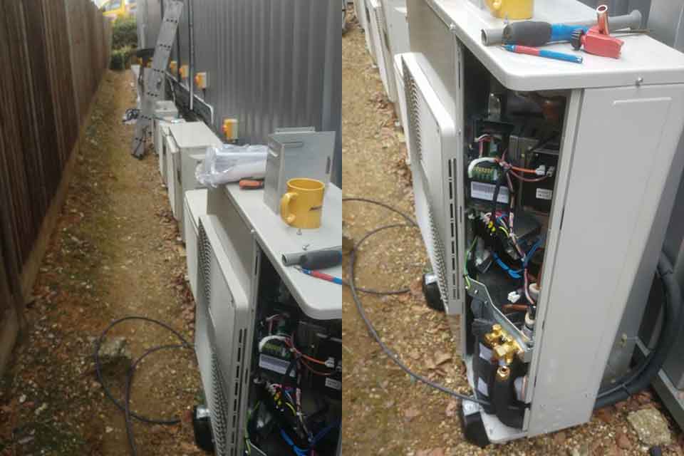 Air conditioning unit repair in Berkshire property