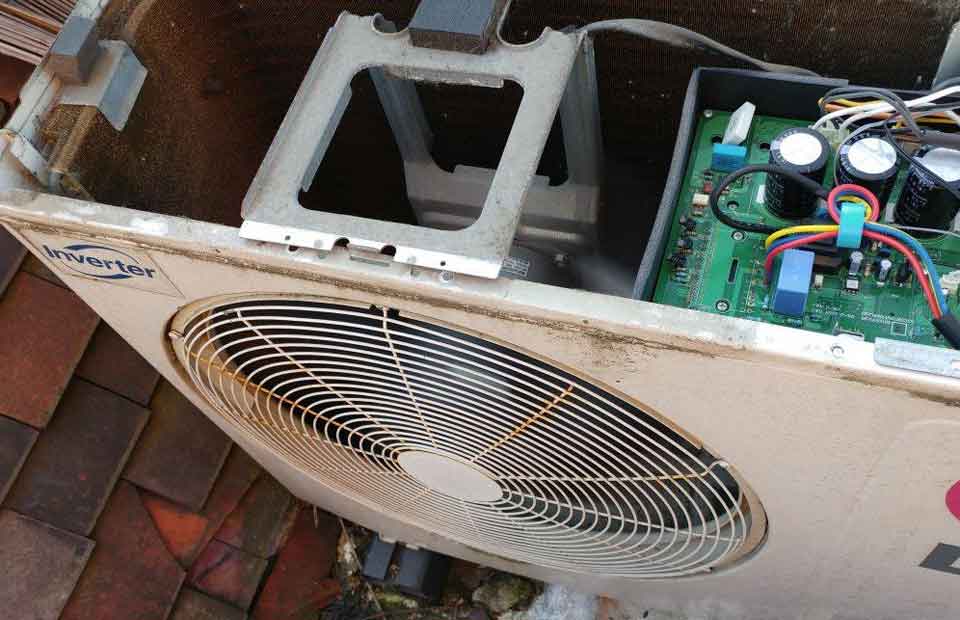 Inside of an air conditioning unit
